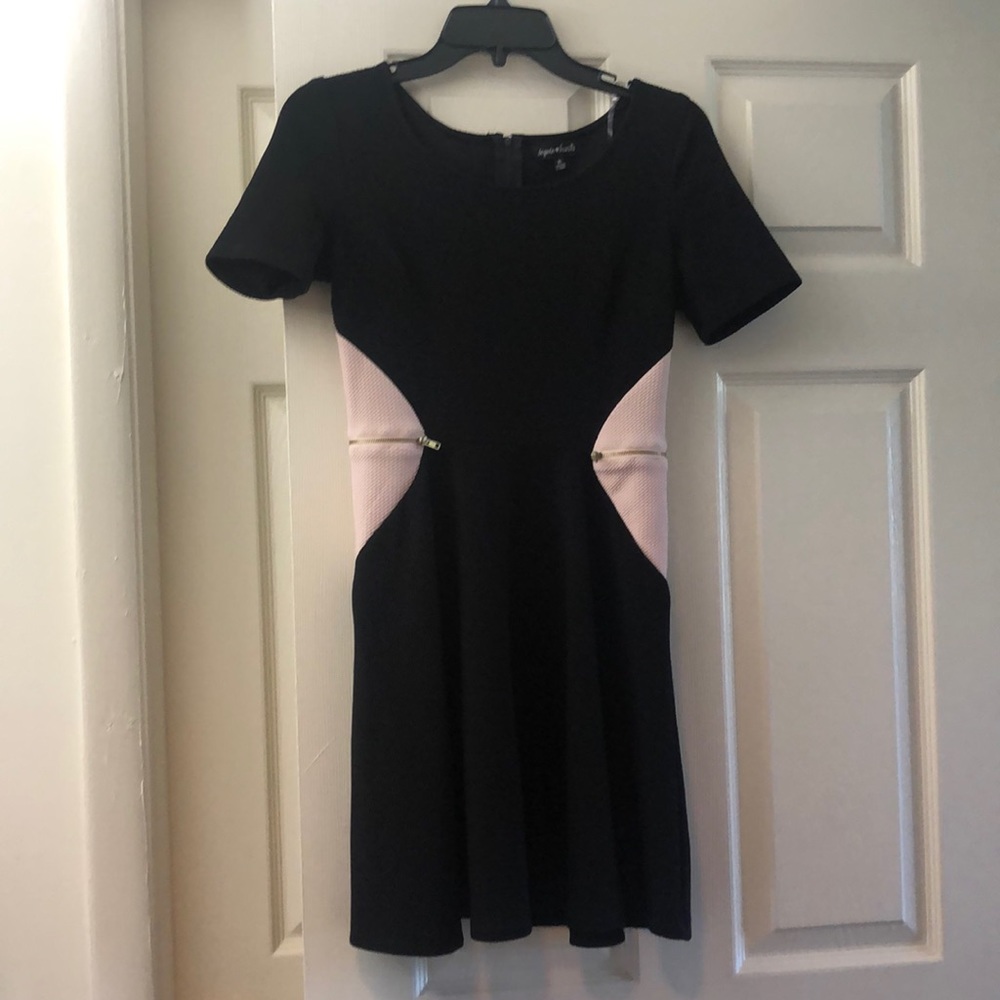 Women’s Sequin Hearts Black & Pink Dress